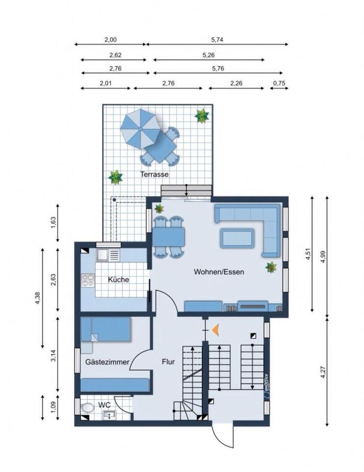 Haus im Haus - helle 5 Zimmer MaisonetteWohnung in Dätzingen
