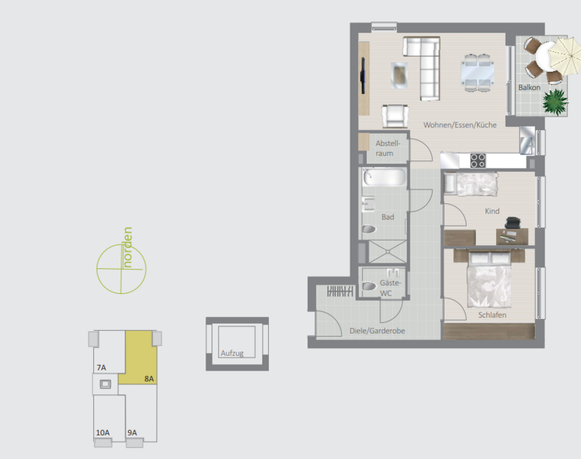 Wohnung zum Mieten in Korntal-Münchingen 1.375 € 78.62 m²