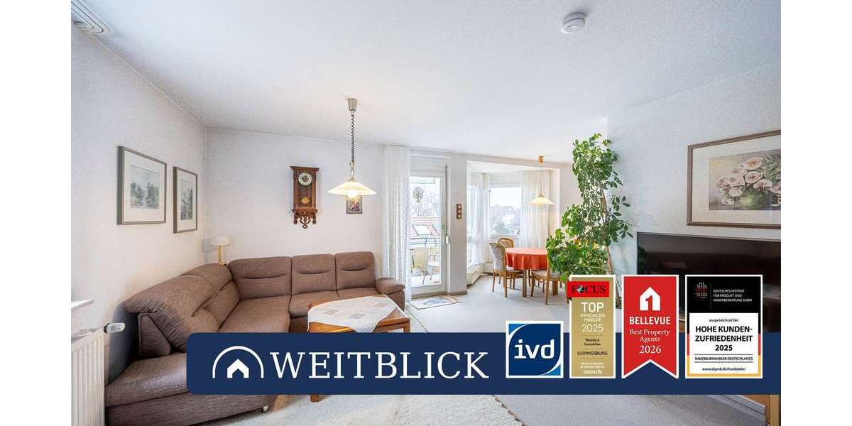 Etagenwohnung Ludwigsburg Pflugfelden - 3 Zimmer, 77 m&sup2;, 314.000&euro; | Angebot:24984245