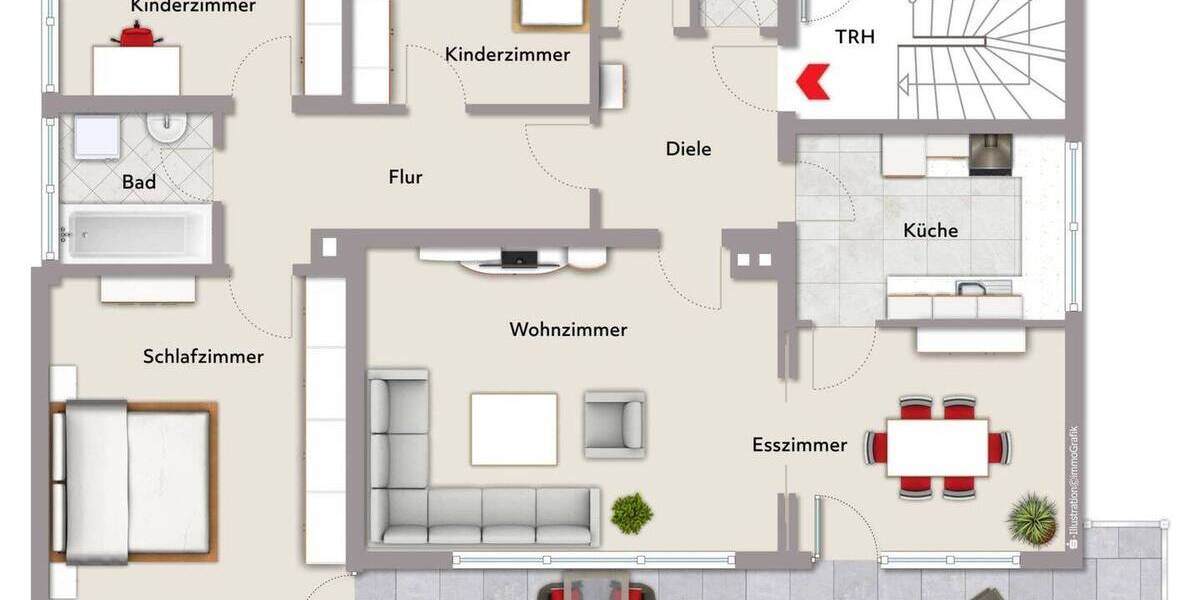 Etagenwohnung Leonberg Gebersheim - 4 Zimmer, 114 m&sup2;, 359.000&euro; | Angebot:26393371