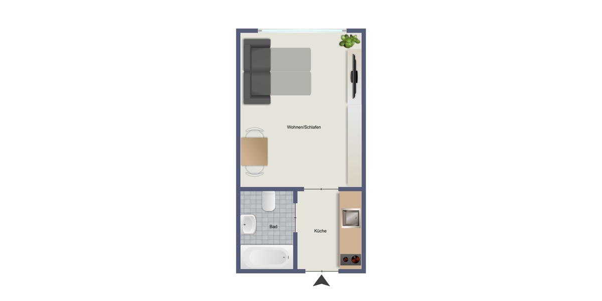 „1-Zi.-Apartment in Weinstadt-Endersbach – renovierungsbedürftig mit Potenzial“ - 1- Weinstadt / Endersbach Endersbach | Angebot:25855163