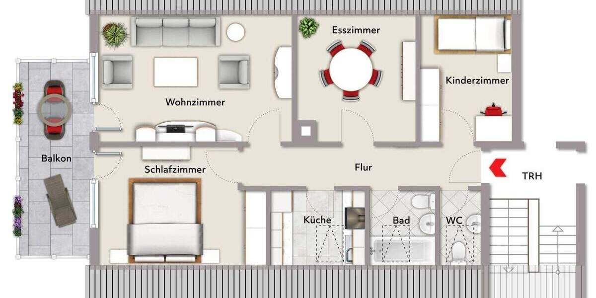 Etagenwohnung Schönaich - 4 Zimmer, 64 m&sup2;, 240.000&euro; | Angebot:24794952