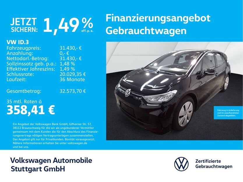 VW ID.3 27.231 km 31.430 € Stuttgart-Wangen 70188