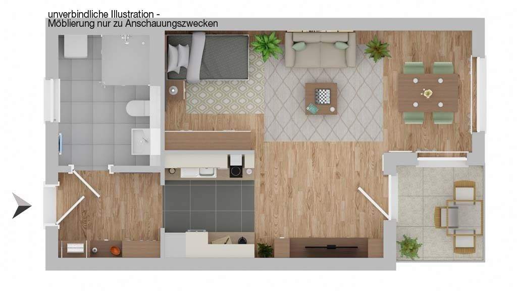 Etagenwohnung Leinfelden-Echterdingen Echterdingen - 1 Zimmer, 46 m&sup2;, 326.610&euro; | Angebot:23974258