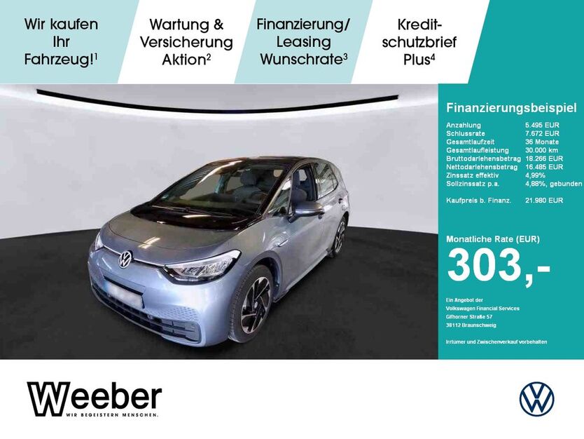 VW ID.3 40.939 km 19.949 € Weil der Stadt 71263