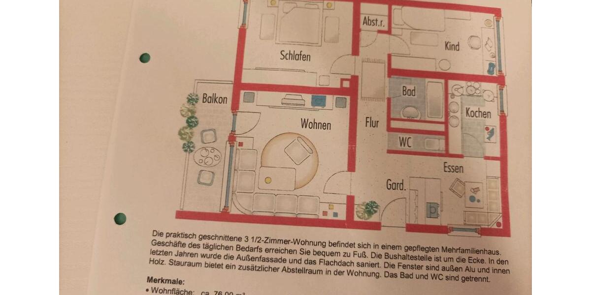 Etagenwohnung Esslingen am Neckar Oberesslingen - 3.5 Zimmer, 77 m&sup2;, 280.000&euro; | Angebot:26568365