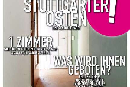 Wohnung zum Mieten in Stuttgart 480 € 31.65 m² 1 zimmer