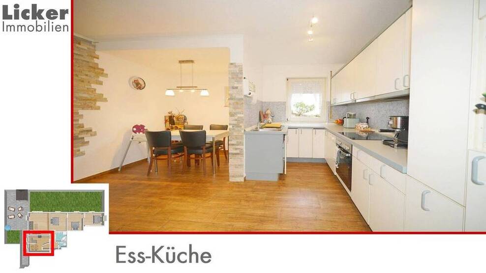 * Gartengeschoss-Whg. mit 130m² Terrassen- und Gartenfläche.