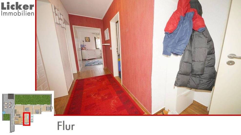 * Gartengeschoss-Whg. mit 130m² Terrassen- und Gartenfläche.