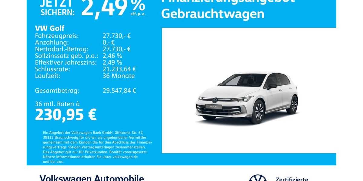 VW Golf 19.340 km 27.730 &euro; Stuttgart-Wangen 70188