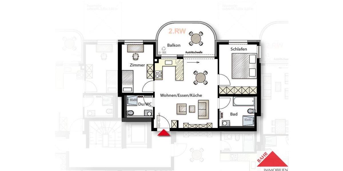 Etagenwohnung Holzgerlingen - 3 Zimmer, 64 m&sup2;, 1.080&euro; | Angebot:26623105