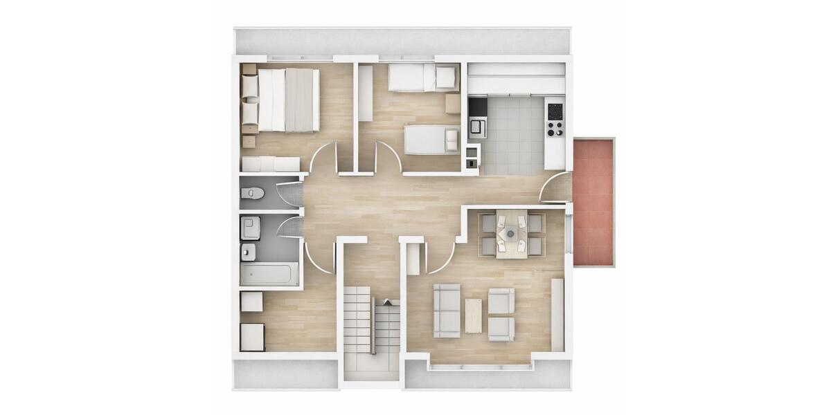 Dachgeschoßwohnung Stuttgart Luginsland - 3.5 Zimmer, 87 m&sup2;, 299.900&euro; | Angebot:26764453