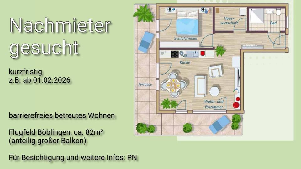 Wohnung betreutes Wohnen Böblingen Flugfeld 2 zimmer