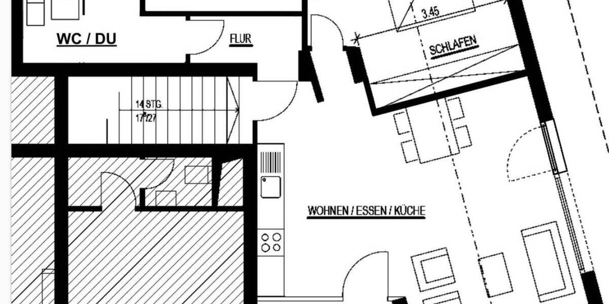 Etagenwohnung Leinfelden Unteraichen - 2 Zimmer, 68 m&sup2;, 275.000&euro; | Angebot:25992806