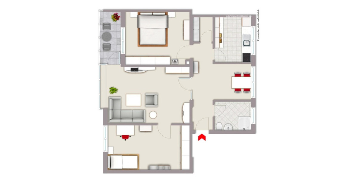 Gehobene 3,5-Zimmer Wohnung mit Süd-Balkon, EBK & Garage in Stgt 3.5 zimmer