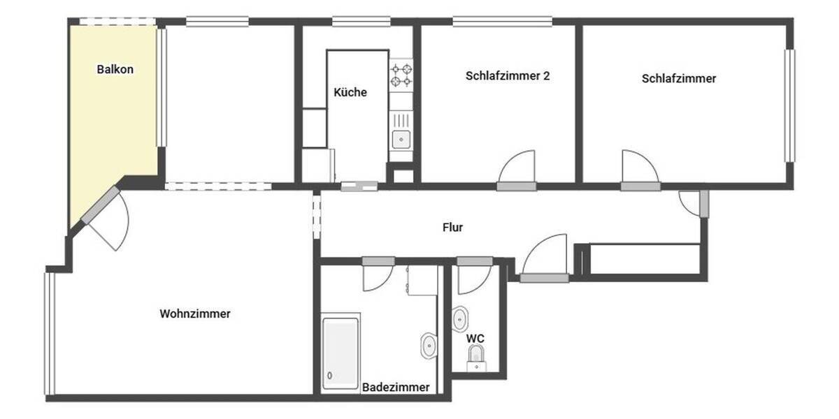 Etagenwohnung Waiblingen - 3 Zimmer, 82 m&sup2;, 330.000&euro; | Angebot:26879692