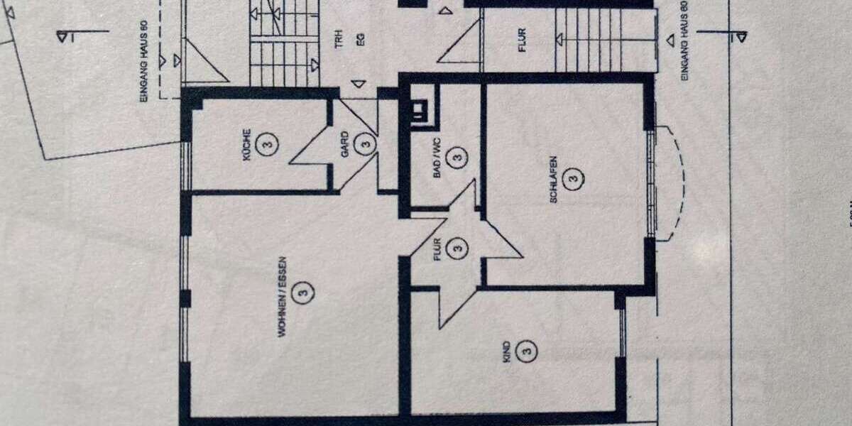 Etagenwohnung Stuttgart Südheim - 3 Zimmer, 66 m&sup2;, 330.000&euro; | Angebot:26928942