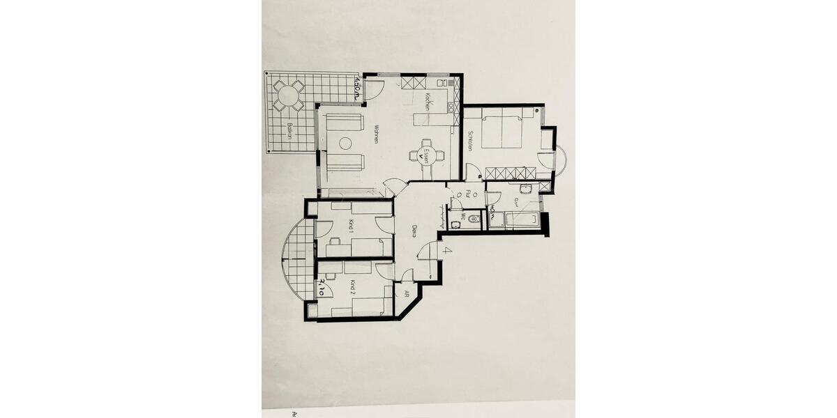 Etagenwohnung Filderstadt - 4 Zimmer, 106 m&sup2;, 1.750&euro; | Angebot:26339946