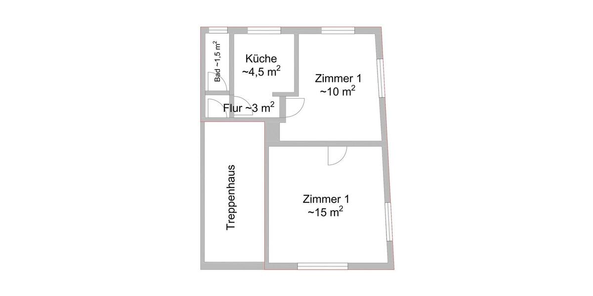 Etagenwohnung Stuttgart Neuwirtshaus - 2 Zimmer, 34 m&sup2;, 119.000&euro; | Angebot:26790548