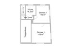 Etagenwohnung Stuttgart Neuwirtshaus - 2 Zimmer, 34 m&sup2;, 119.000&euro; | Angebot:26790548