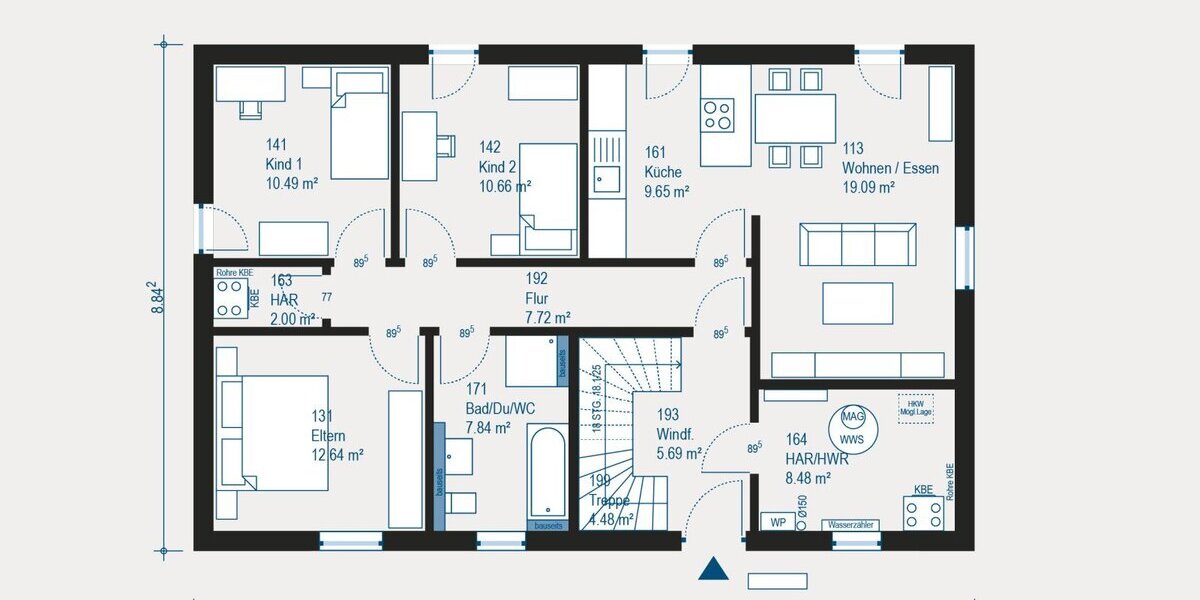 Individuelles Mehrfamilienhaus - Flexibles Wohnkonzept in Leinfelden-Echterdingen - Mehrfamilienhaus, Wohnhaus Leinfelden-Echterdingen Echterdingen | Angebot:27347179