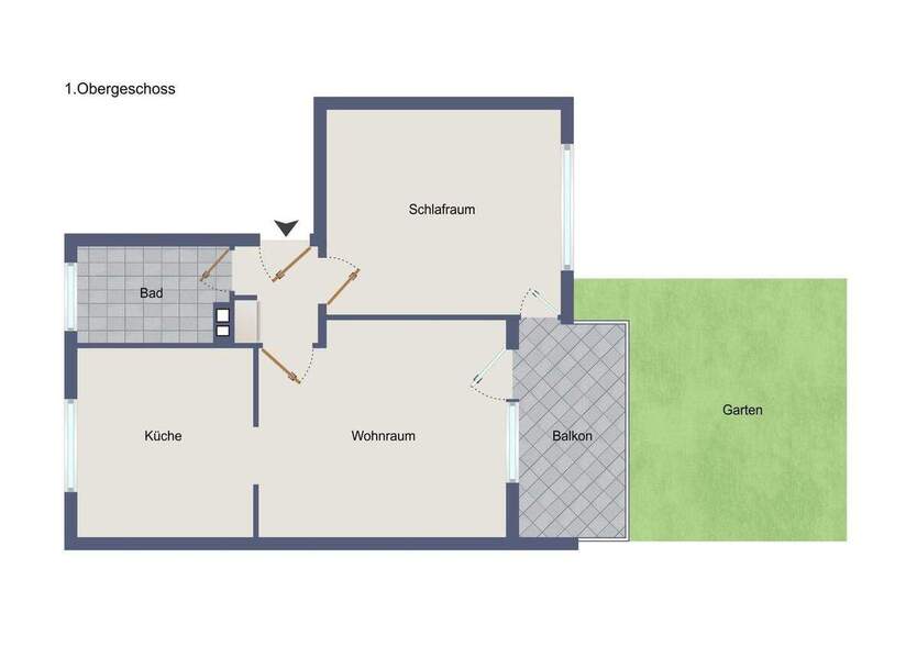 2 - Zimmer - Wohnung mit Balkon und Tiefgaragenstellplatz 2 zimmer