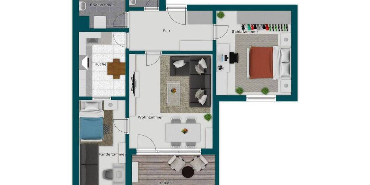 Etagenwohnung Korntal-Münchingen Korntal - 3 Zimmer, 70 m&sup2;, 219.000&euro; | Angebot:26259241