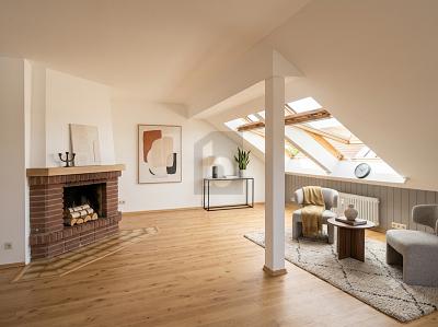 LICHTDURCHFLUTETES WOHNEN MIT KAMIN - Dachgeschoßwohnung Böblingen Dagersheim | Angebot:27018919