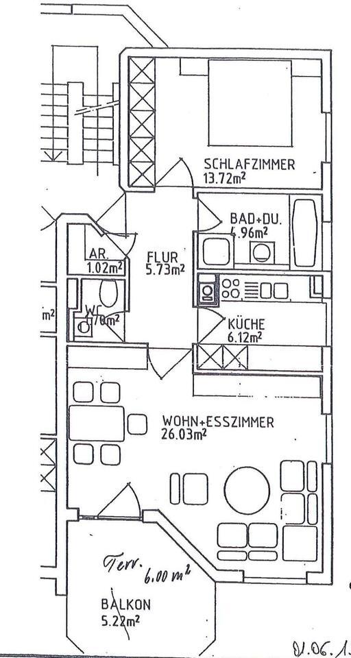 bezugsfertige 2-Zimmer-Wohnung mit EBK und Garten, Privatverkauf