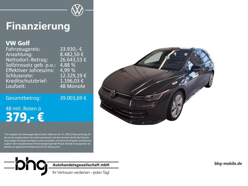 VW Golf 9.520 km 33.460 € Reutlingen 72770