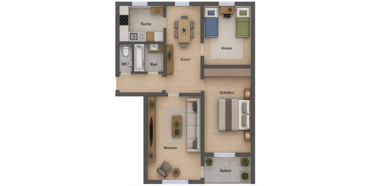 Etagenwohnung Weinstadt - 3.5 Zimmer, 83 m&sup2;, 294.000&euro; | Angebot:27116782