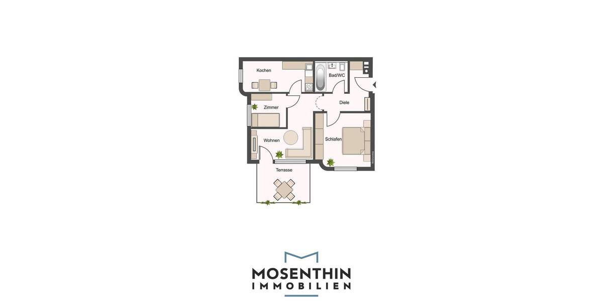 Etagenwohnung Filderstadt / Plattenhardt Plattenhardt - 2 Zimmer, 50 m&sup2;, 195.000&euro; | Angebot:26202170