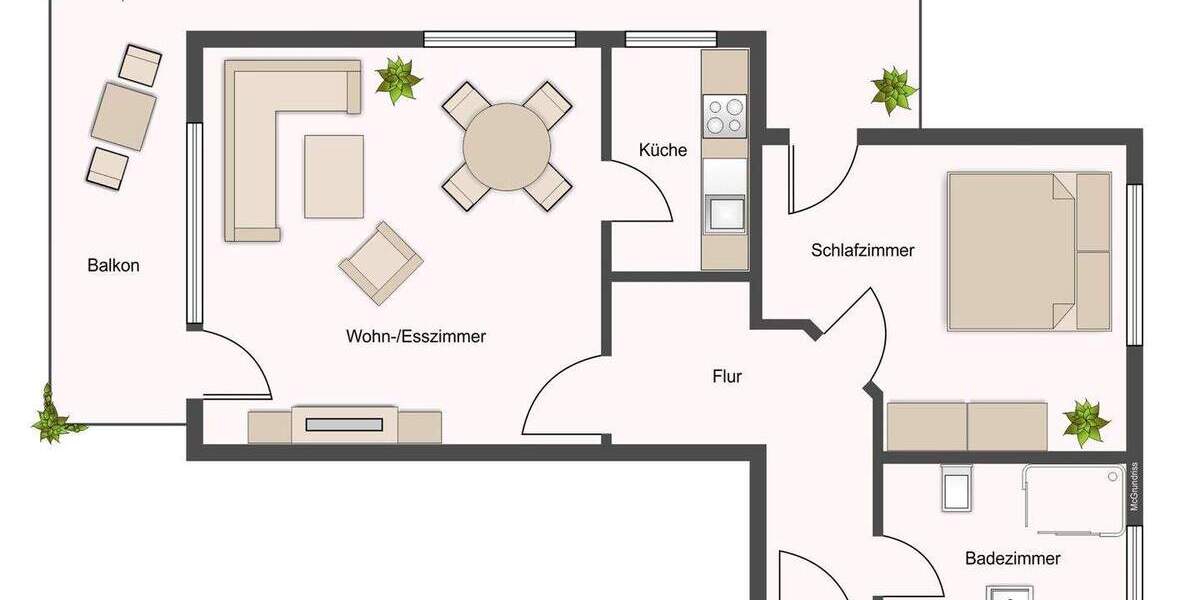 Etagenwohnung Leinfelden-Echterdingen Echterdingen - 2 Zimmer, 68 m&sup2;, 265.000&euro; | Angebot:25777911