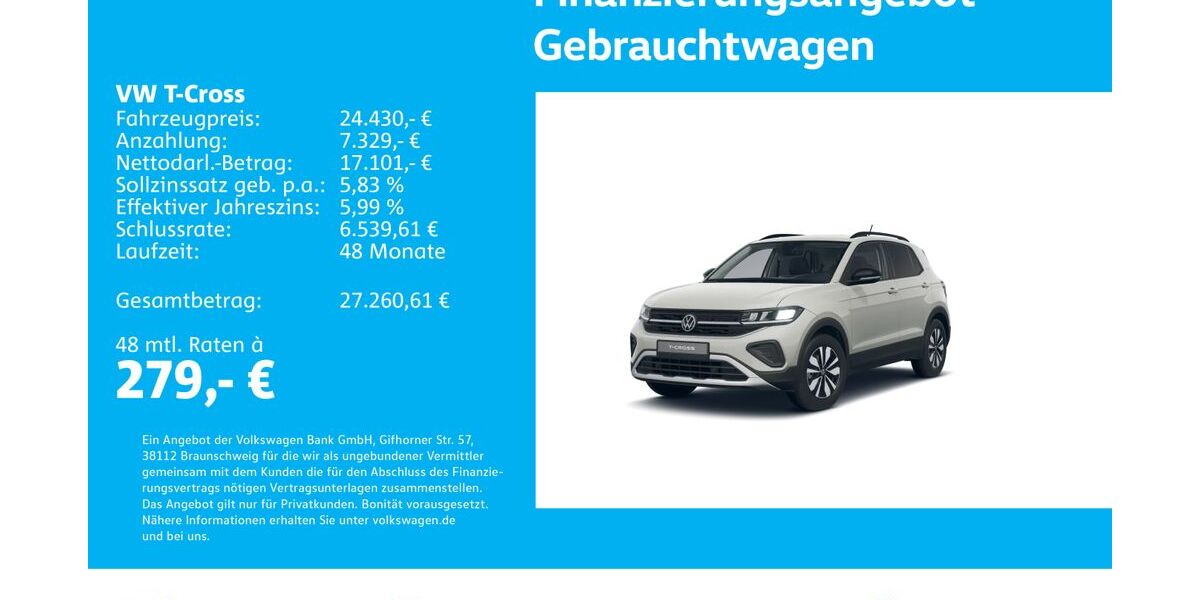 VW T-Cross 13.663 km 24.630 &euro; Stuttgart-Feuerbach 70469