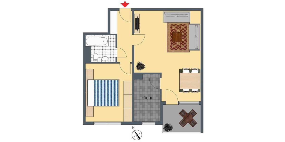 Etagenwohnung Böblingen Böblingen (Stadt) - 2 Zimmer, 61 m&sup2;, 750&euro; | Angebot:26188745