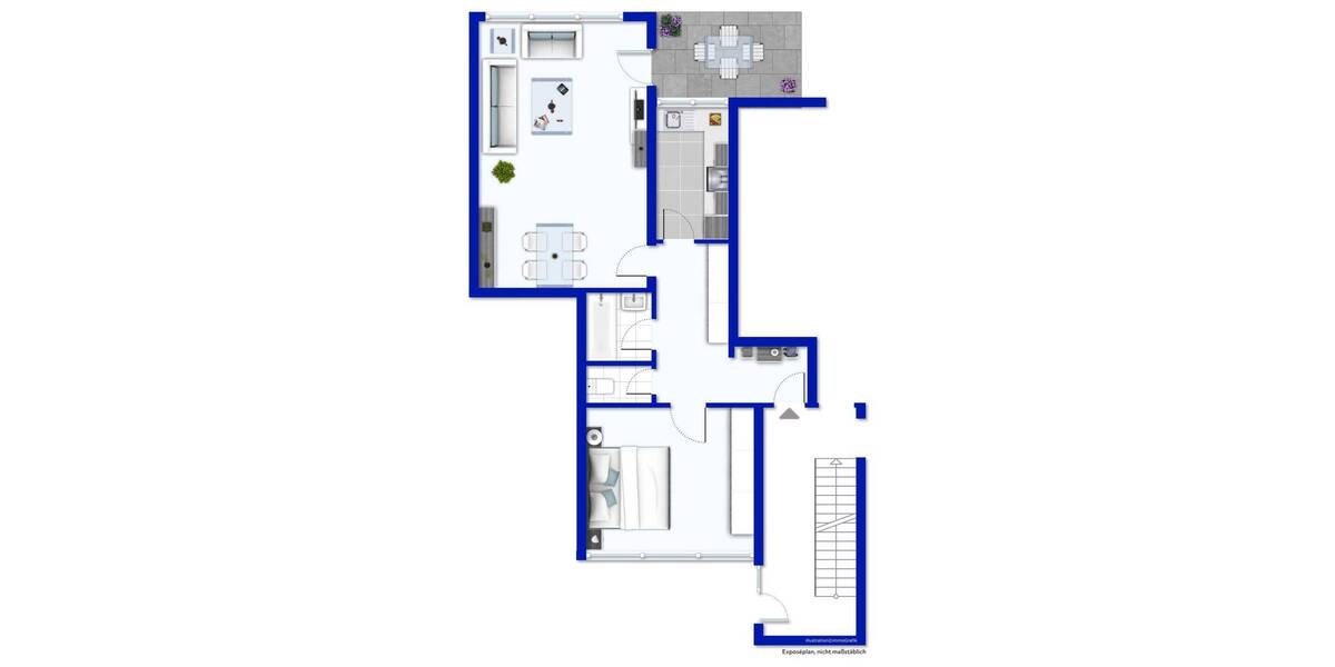 Etagenwohnung Stuttgart Kaltental - 2 Zimmer, 66 m&sup2;, 257.000&euro; | Angebot:26515336