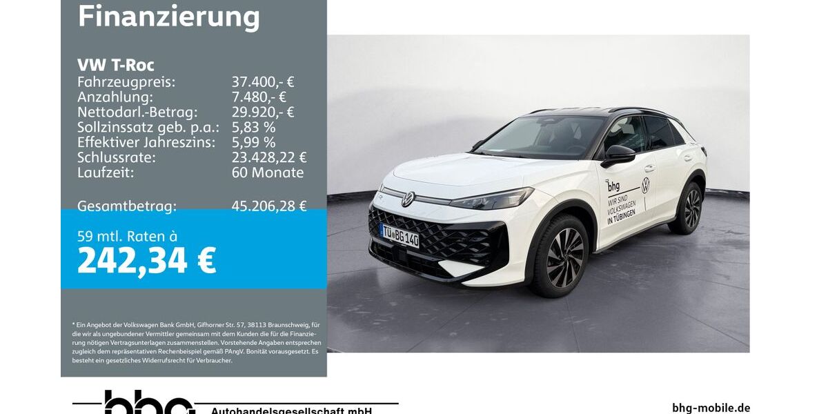 VW T-Roc 7.503 km 35.990 &euro; Tübingen 72072
