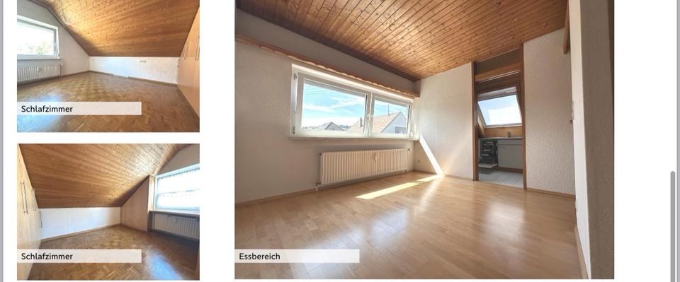 Dachgeschoßwohnung Esslingen am Neckar Oberesslingen - 3 Zimmer, 58 m&sup2;, 990&euro; | Angebot:24737973