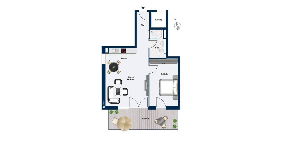 Etagenwohnung Remseck am Neckar / Aldingen Aldingen - 2 Zimmer, 66 m&sup2;, 443.500&euro; | Angebot:26188405