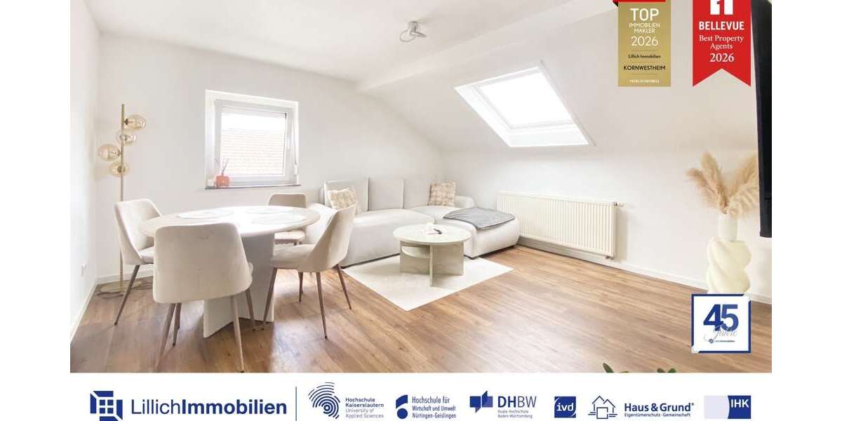 Etagenwohnung Kornwestheim - 3 Zimmer, 63 m&sup2;, 830&euro; | Angebot:26866575