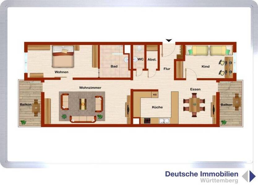 Renovierte 3-Zimmer Etagenwohnung (4.OG) mit Stellplatz in Heimerdingen
