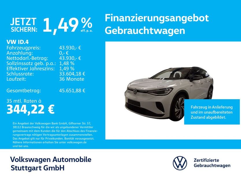 VW ID.4 5.928 km 43.930 € Stuttgart-Feuerbach 70469