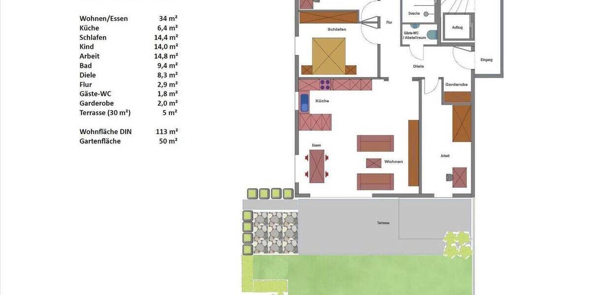 Etagenwohnung Altdorf - 4 Zimmer, 113 m&sup2;, 589.000&euro; | Angebot:25696036