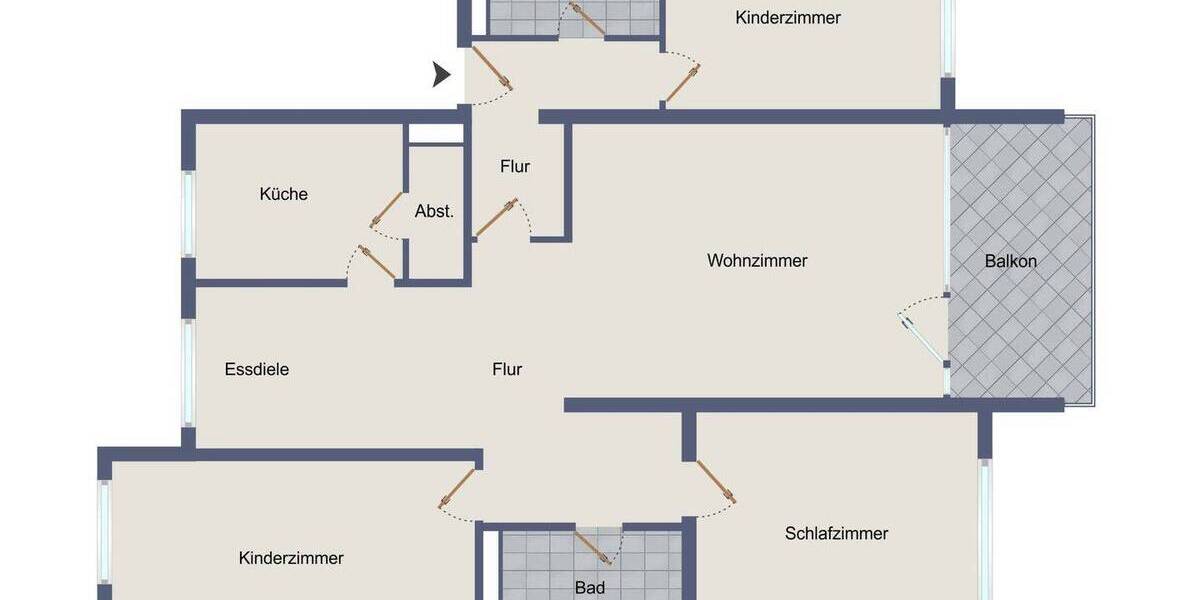 Etagenwohnung Stuttgart Heumaden - 4 Zimmer, 104 m&sup2;, 419.000&euro; | Angebot:26554277
