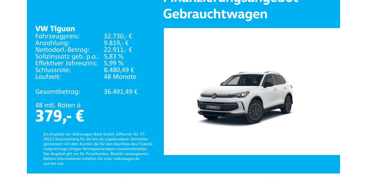 VW Tiguan 18.266 km 32.730 &euro; Stuttgart-Feuerbach 70469