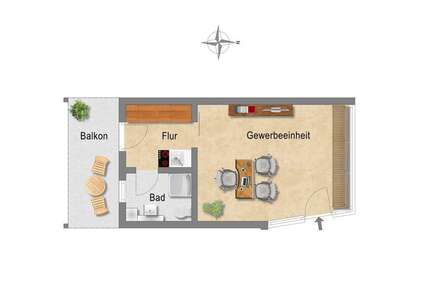 Büro in Ludwigsburg 239.000 € 40 m² zimmer