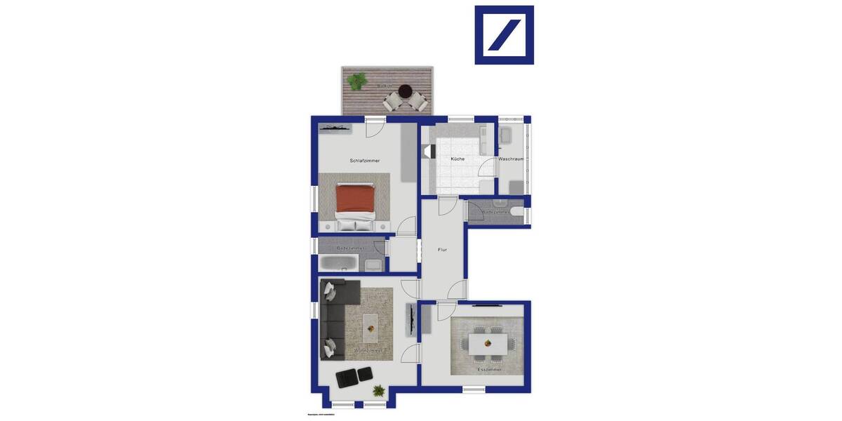 Etagenwohnung Stuttgart Feuerbach - 3 Zimmer, 83 m&sup2;, 390.000&euro; | Angebot:26360218