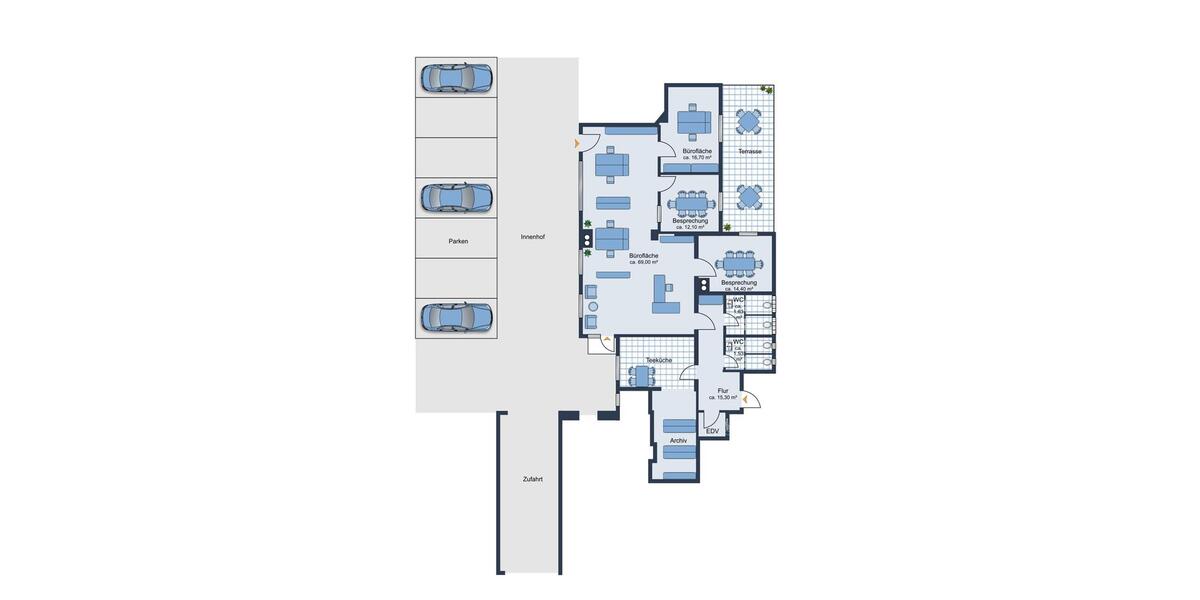 * Zentral gelegene Büro-Praxis-Flächen - barrierefrei und mit Parkmöglichkeiten * zimmer