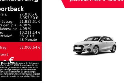 Audi A3 31.180 km 27.830 &euro; Tübingen 72072