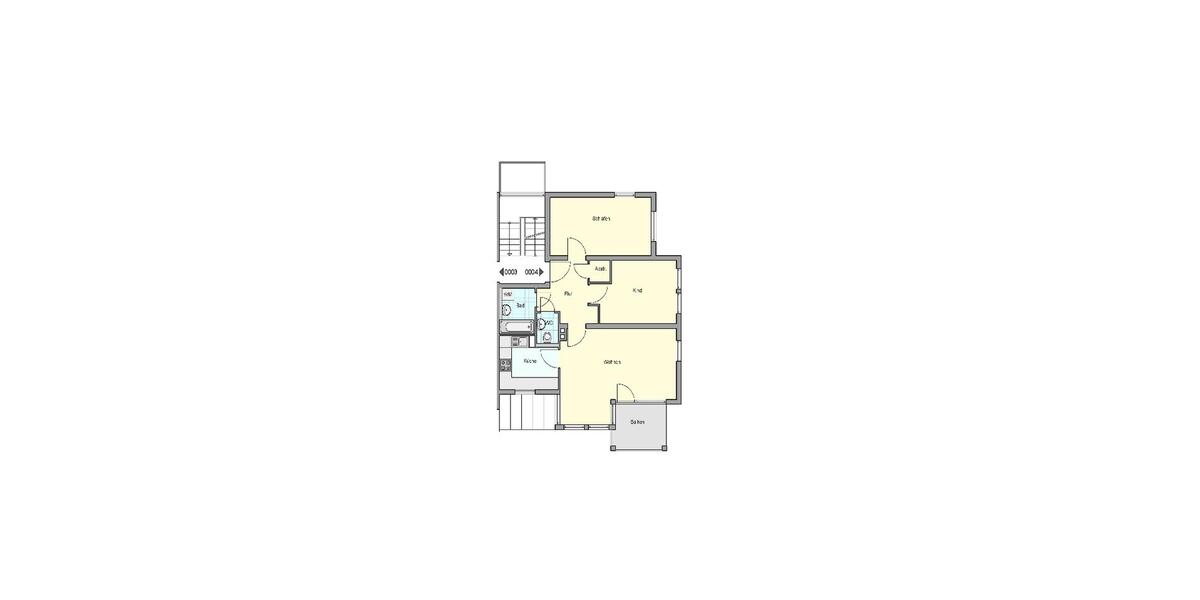 Etagenwohnung Esslingen am Neckar Hegensberg - 3 Zimmer, 73 m&sup2;, 807&euro; | Angebot:26166023